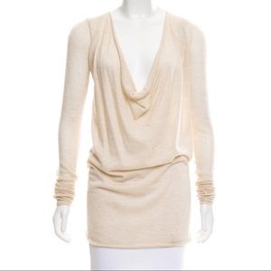 Donna Karen cashmere cream sweater size Petite